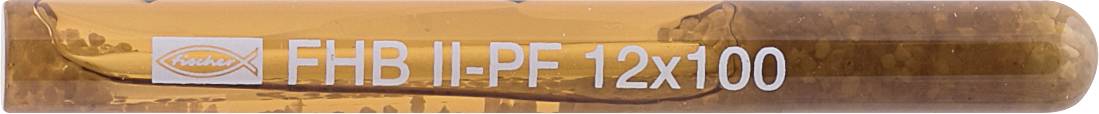 Oranžová valcová poistka so štítkom „FHB II-PF 12x100" s logom na ľavej strane.