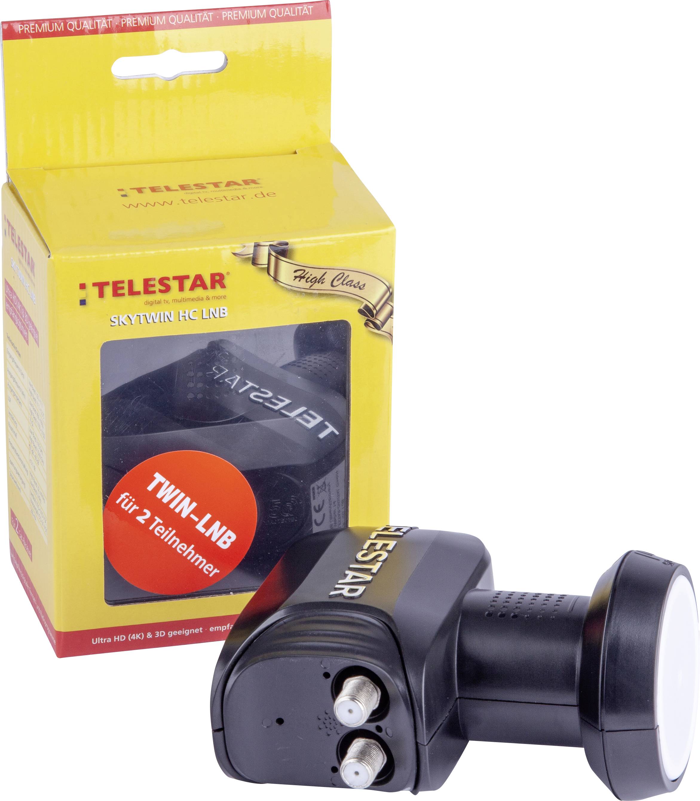 Telestar SkyTwin HC satelitný konvertor Twin-LNB Počet účastníkov: 2 Veľkosť feedu: 40 mm ochrana proti poveternostným v-2