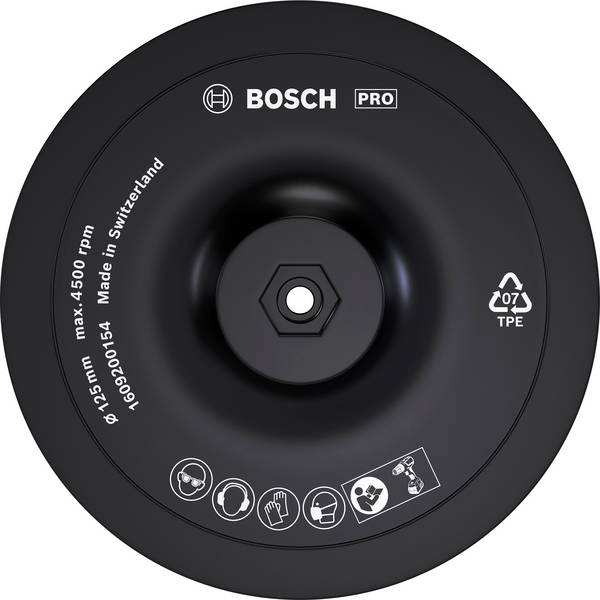 Bosch Accessories 1609200154 Disk na suchý zips, 125 mm, 8 mm Priemer 125 mm