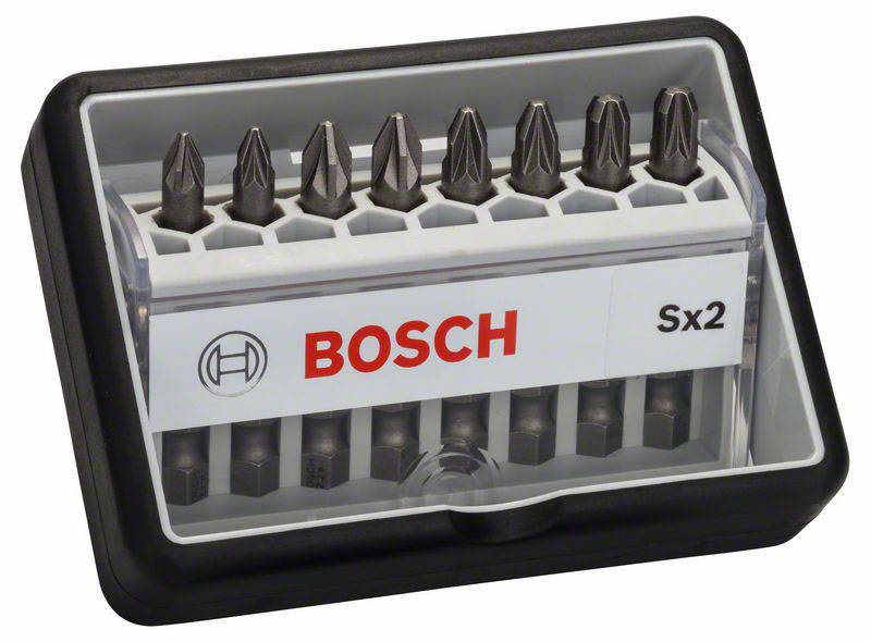 Bosch Accessories Robust Line 2607002557 Bitset 8-delig Kruiskop Pozidriv afbeelding