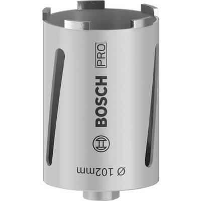 Vŕtacia koruna 'BOSCH PRO' pre profesionálne použitie, s priemerom 102 mm.