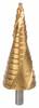 Bosch Accessories 2608587434 HSS stupňovitý vrták, délka 125.5 mm, TiN, kužeľový záhlbník, 1 ks