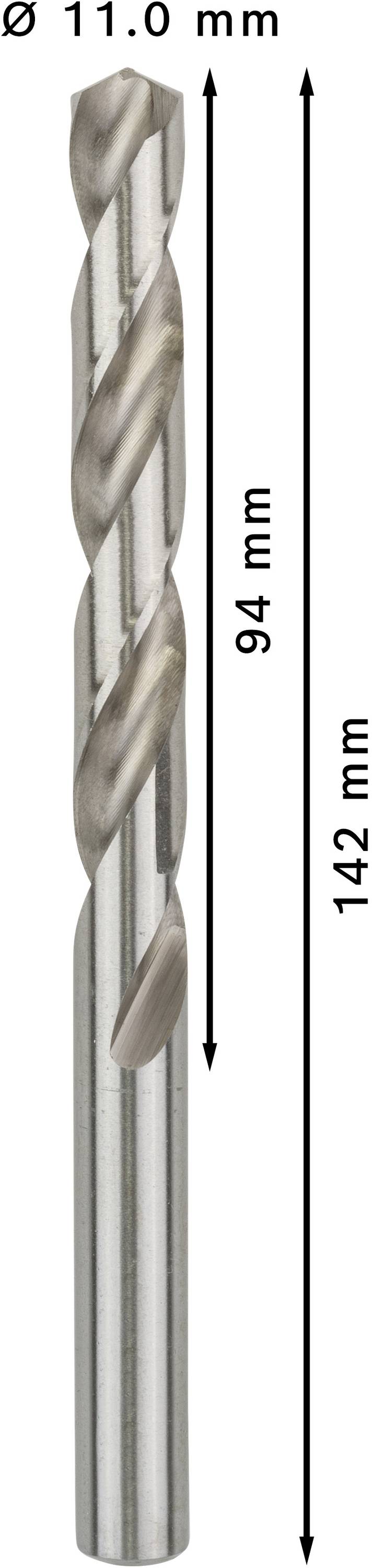 Vrták s priemerom 11,0 mm. Celková dĺžka 142 mm, z toho je 94 mm rezná časť.