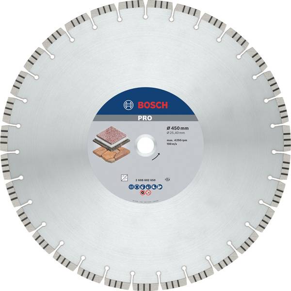 Bosch Accessories 2608602650 Bosch Power Tools diamantový rezný kotúč Priemer 450 mm Ø otvoru 25.40 mm kámen 1 ks