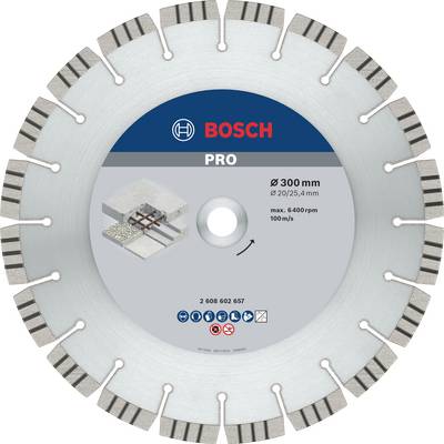 Diamantový rezací kotúč 'Bosch Pro', priemer 300 mm, vhodný pre spracovanie betónu a kameňa, max. 6400 ot./min.