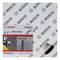 'Bosch Professional Concrete'. Diamantový rezací kotúč na betón, priemer 125 mm, 10+1 Extra. Obdĺžnikový kartón s logom značky.