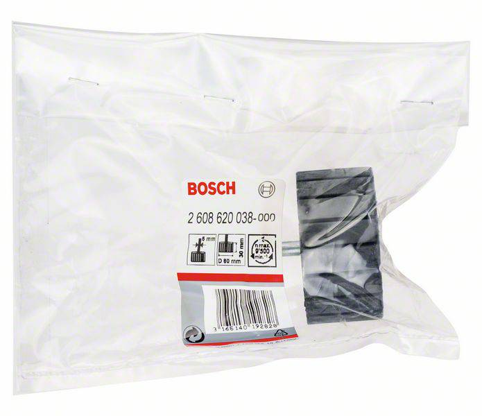 Plastový obal s nápisom 'Bosch' a výrobným číslom. Obsahuje náhradné diely.