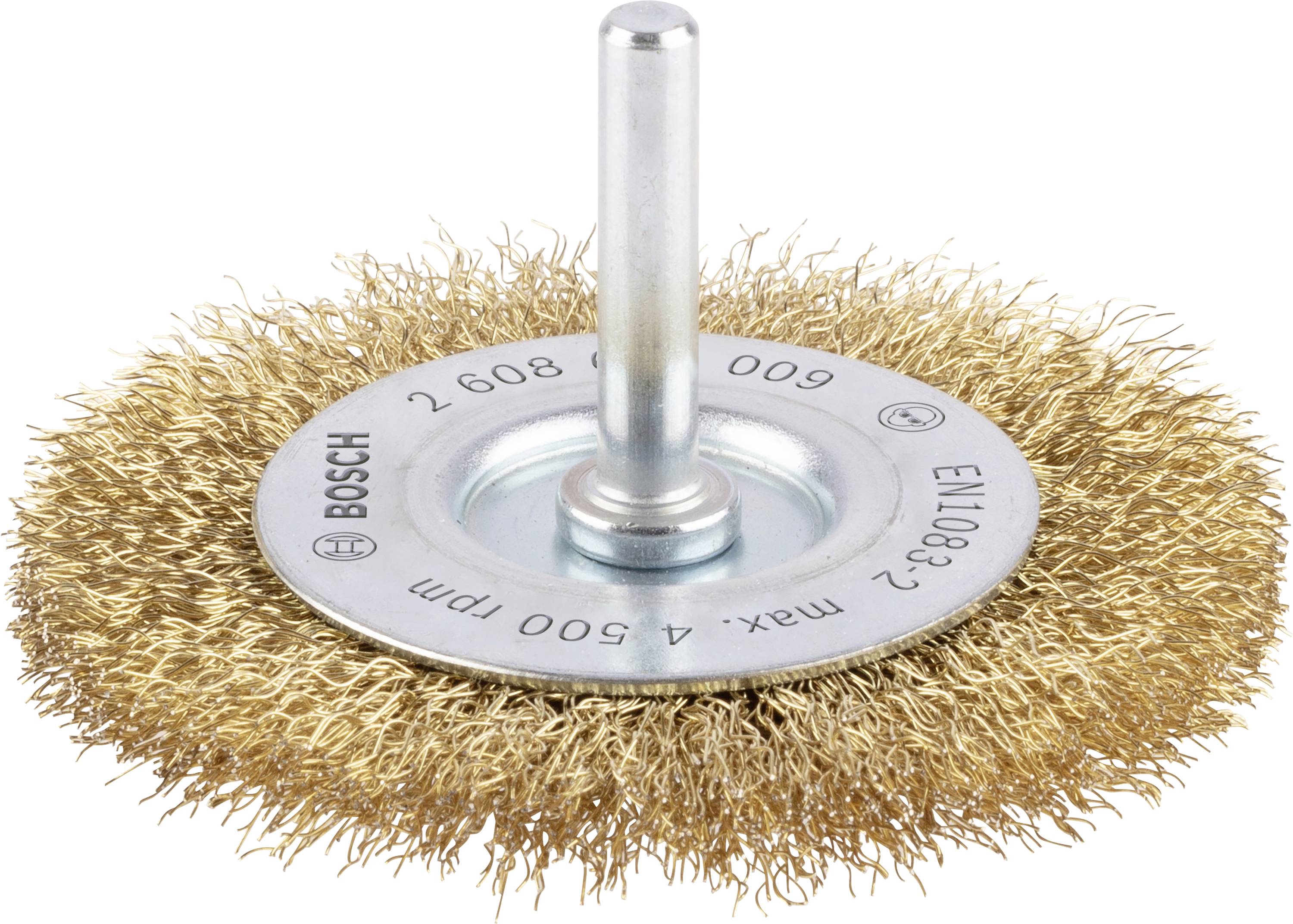 Bosch Accessories Schijfborstel, gegolfd, met messing coating, 75 mm, 0,2 mm, 10 mm, 4500 omw/min Bosch Power Tools 2608622009 1 stuk(s) afbeelding