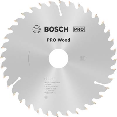 Pílový kotúč Bosch 'PRO Wood', priemer 216 mm, vhodný na prácu s drevom.