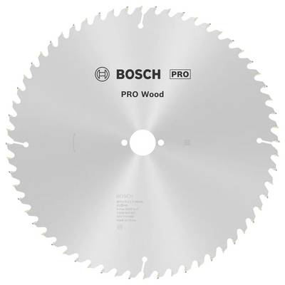 Kotúčová píla s textom 'BOSCH PRO Wood', navrhnutá na rezanie dreva, s ostrými zubami po obvode.