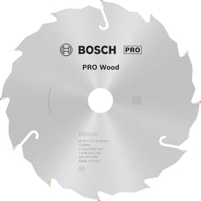 Kotúč na pílu s nápisom 'BOSCH PRO Wood', priemer 216x2,11-3,2x30mm, 72 zubov, vhodný na spracovanie dreva. Vyrobené v Číne.