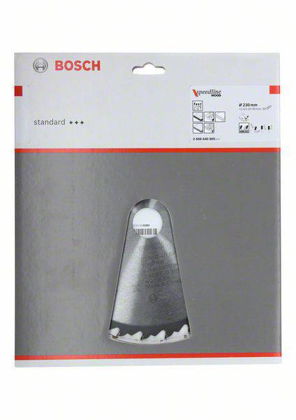 Obal pílového listu Bosch, vhodný na rezanie dreva a kovu, zobrazený s charakteristikami produktu a rozmermi.
