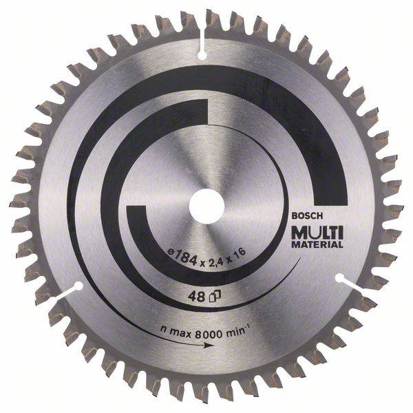 Bosch Accessories Multi Material 2608640815 Hardmetaal-cirkelzaagblad 184 X 16 X 2.4 Mm Aantal Tanden, 48 1 Stuk(s)