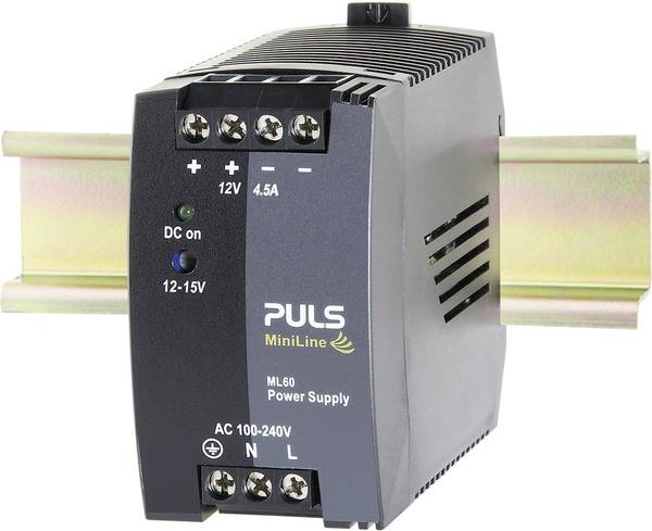 PULS MiniLine ML60.122 sieťový zdroj na montážnu lištu (DIN lištu), 12 V/DC, 4.5 A, 54 W, výstupy 1 x