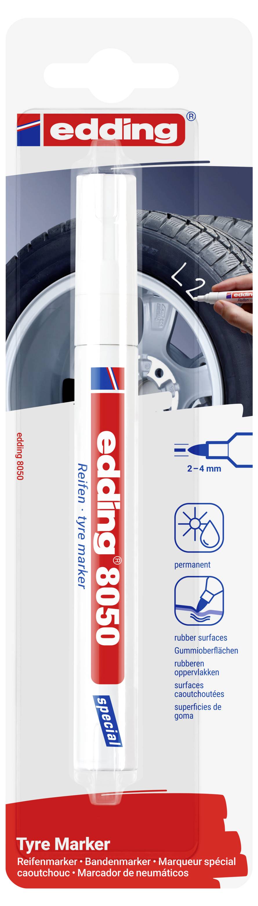 Edding 8050 4-8050-1-4049 popisovač na disky kolies biela N/A-1