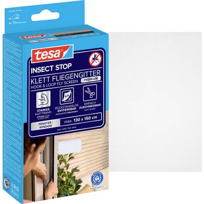Balenie pre tesa Insect Stop lepiacu pásku na hmyz, na okná, max. 130 x 150 cm, s ľahko strihateľnou, odnímateľnou adhéznou sieťkou na hmyz.
