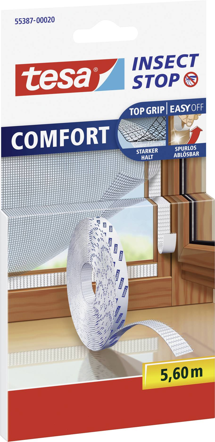 tesa 55387-20 Insect Stop Comfort náhradné šplhacie pás Vhodný pre značku Tesa Fliegengitter 5.6 m