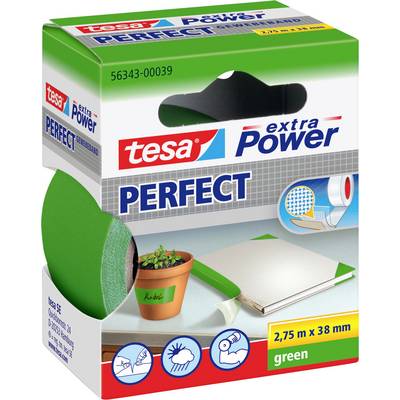 tesa PERFECT 56343-00039-03 páska so skleným vláknom tesa® Extra Power zelená (d x š) 2.75 m x 38 mm 1 ks-0