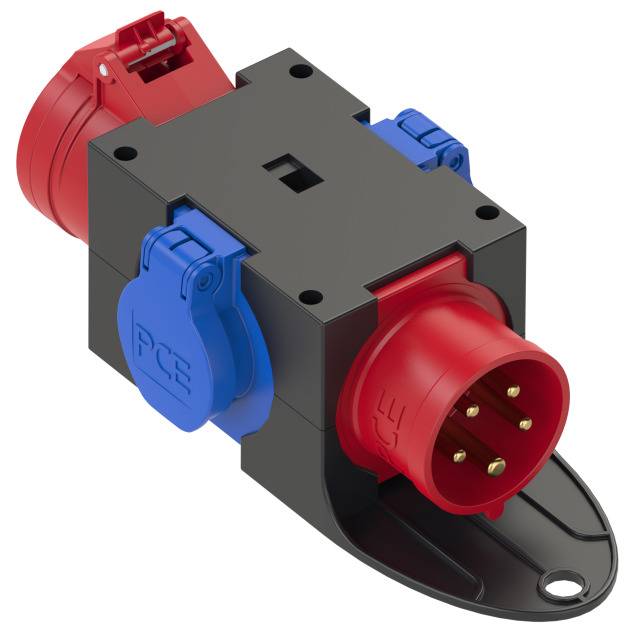 PCE Distributore di corrente CEE CEE-Kompakt-Vert,IP44,m.Büg. CEE-St.?,16A,5p, 2xSSD 9430402 400 V 16 A