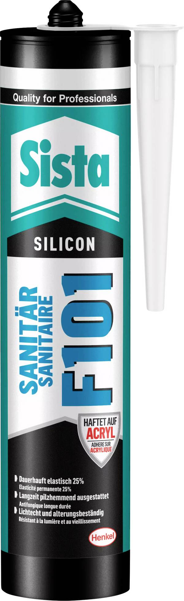 Sista F101 sanitárny silikón  Farba betónovo sivá L21BT 300 ml