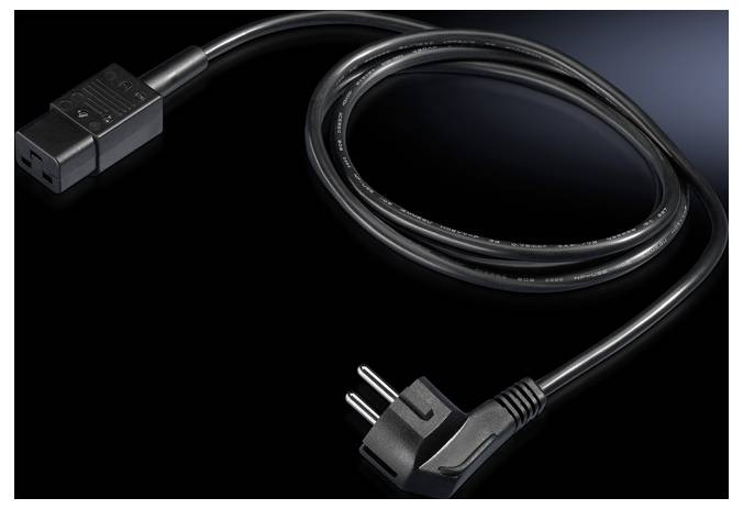 Cavo Alimentazione Rittal [1x Presa IEC C19 - 1x Spina schuko] 1.80 m Nero