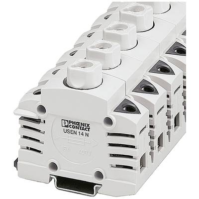 Viacpólové poistkové držiaky od Phoenix Contact, biele, určené pre 16A a 400V.