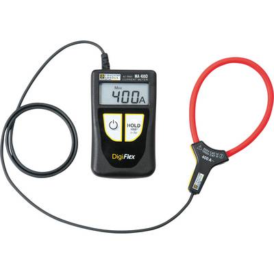 Prenosný digitálny ampérmeter s digitálnym displejom '400 A' a flexibilným meracím káblom, vhodný pre meranie elektrického prúdu.