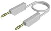 4mm PVC-test lead, on both sides stackable plugs - Au, 2,5mm², 100 cm