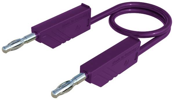 4mm PVC-test lead, on both sides stackable plugs, 2,5mm², 200 cm
