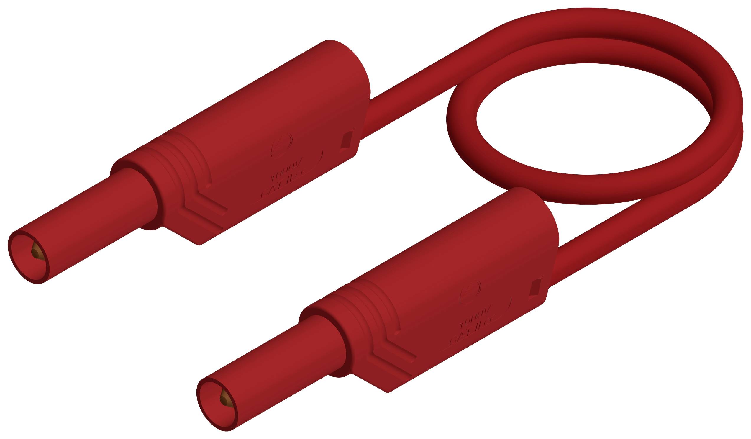 SKS Hirschmann MLS SIL WS 200/1 Sikkerhedsprøveledning Lamelstik 4 mm Lamelstik 4 mm 2.00 m Rød 1 stk