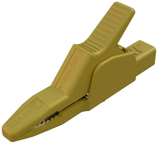 SKS Hirschmann AK 2 B 2540 I ge Morsetto a clip/coccodrillo isolato Connettore 4 mm CAT II 1000 V Giallo