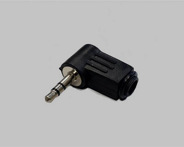 BKL Electronic 1107005 jack konektor 3.5 mm zástrčka, zahnutá Pólov: 3 stereo čierna 1 ks
