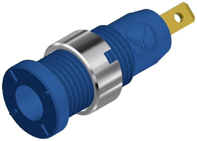 Hirschmann Test & Measurement MSEB 2610 F 2,8 Au Veiligheids-labconnector, female Bus, inbouw verticaal Stift-&Oslash;: 2 mm Blauw 1 stuk(s)
