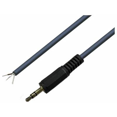 Čierne audio kábel s 3,5 mm jack konektorom na jednej strane. Profesionálna požiadavka pre elektronické zariadenia a audio pripojenia.