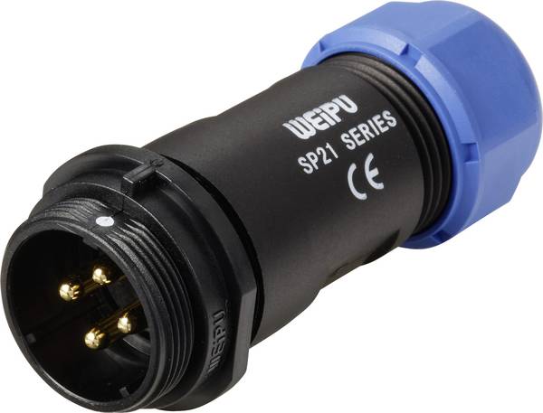 Weipu SP2111 / P 4 I guľatý faston, 1 ks