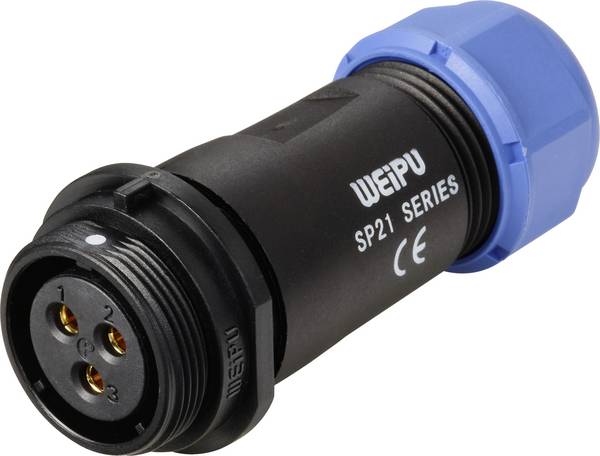 Weipu SP2111 / S 3 I guľatý faston, 1 ks