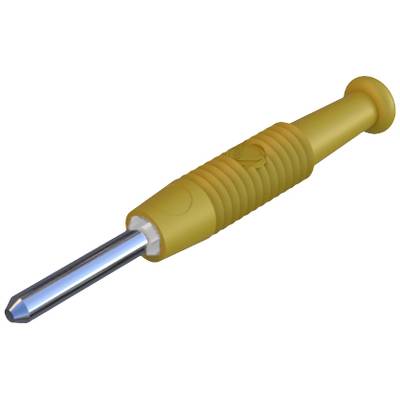 SKS Hirschmann CO MST 3 mini banánový konektor zástrčka, rovná Ø pin: 2 mm žltá 1 ks
