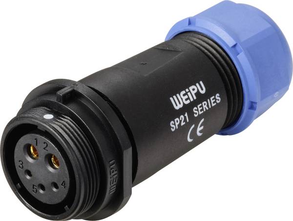 Weipu SP2111 / S 5B II guľatý faston, 1 ks