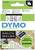 Štandardná etiketa DYMO, 6 mm x 7 m, čierna na bielom podklade. Obsahuje 80% recyklovaného materiálu. Vyrobené v Európe.