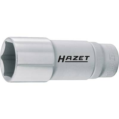 Nástrčný kľúč značky Hazet. Valcovitý dizajn, strieborná farba, robustný materiál, používaný pre mechanické práce.