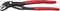 Červené inštalatérske kliešte Knipex, model 87 01 250, z Nemecka, so samosvornou funkciou pre potrubia a matice.