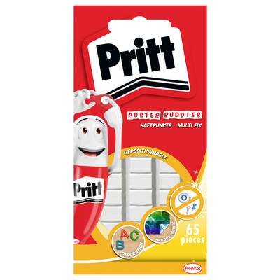 Obal 'Pritt Poster Buddies' s bielou animovanou postavičkou držiacou srdce. Obsahuje 65 lepiacich bodov na výzdobu.