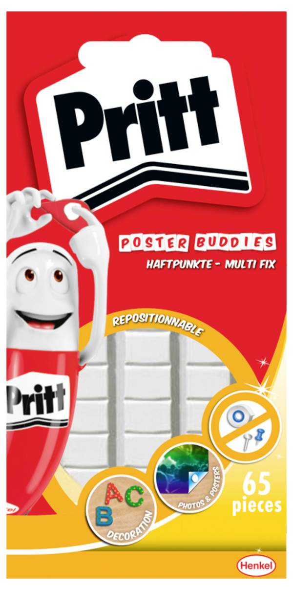 Pritt ON + OFF MULTI-FIX PGP55 adhesive pads PGP55  (d x š) 10 mm x 10 mm 65 ks