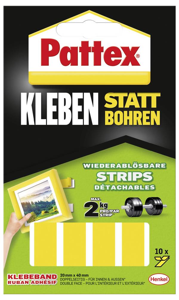 Pattex PXMS1 PXMS1 obojstranné lepiace pásky   (d x š) 40 mm x 20 mm 10 ks