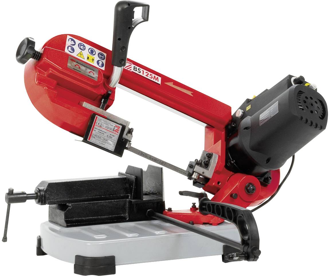 Holzmann Maschinen Sega a nastro per metallo portatile BS125M_230V 230 V 400 W Lunghezza lama della sega 1435 mm