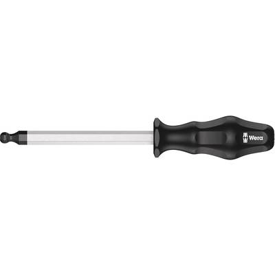Skrutkovač s čiernou ergonomickou rukoväťou a strieborným šesťhranným hrotom.
