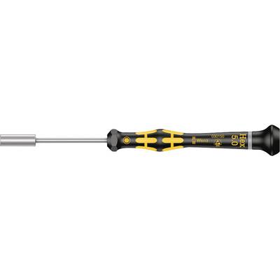 Skrutkovač s čiernou rukoväťou a žltými detailmi, vhodný pre skrutky Torx veľkosti T6, značkový.