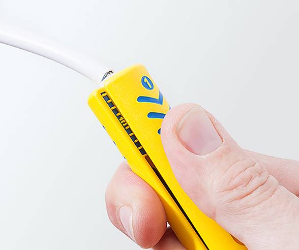 Jokari 30600 Secura Coaxi No.1 odizolovacie nástroj Vhodné pre odizolovacie kliešte koaxiálny kábel, PVC guľaté káble 4.-3