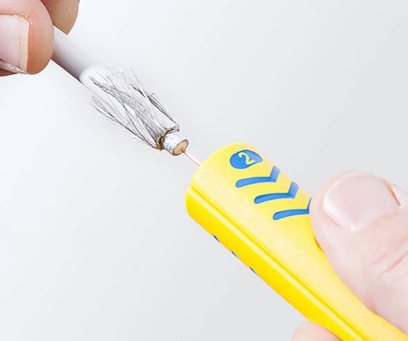 Jokari 30600 Secura Coaxi No.1 odizolovacie nástroj Vhodné pre odizolovacie kliešte koaxiálny kábel, PVC guľaté káble 4.-7