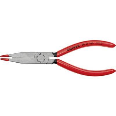 Červené KNIPEX kliešte s rovnými čeľusťami a hladkými úchytnými plochami, vhodné pre prácu na citlivých povrchoch.